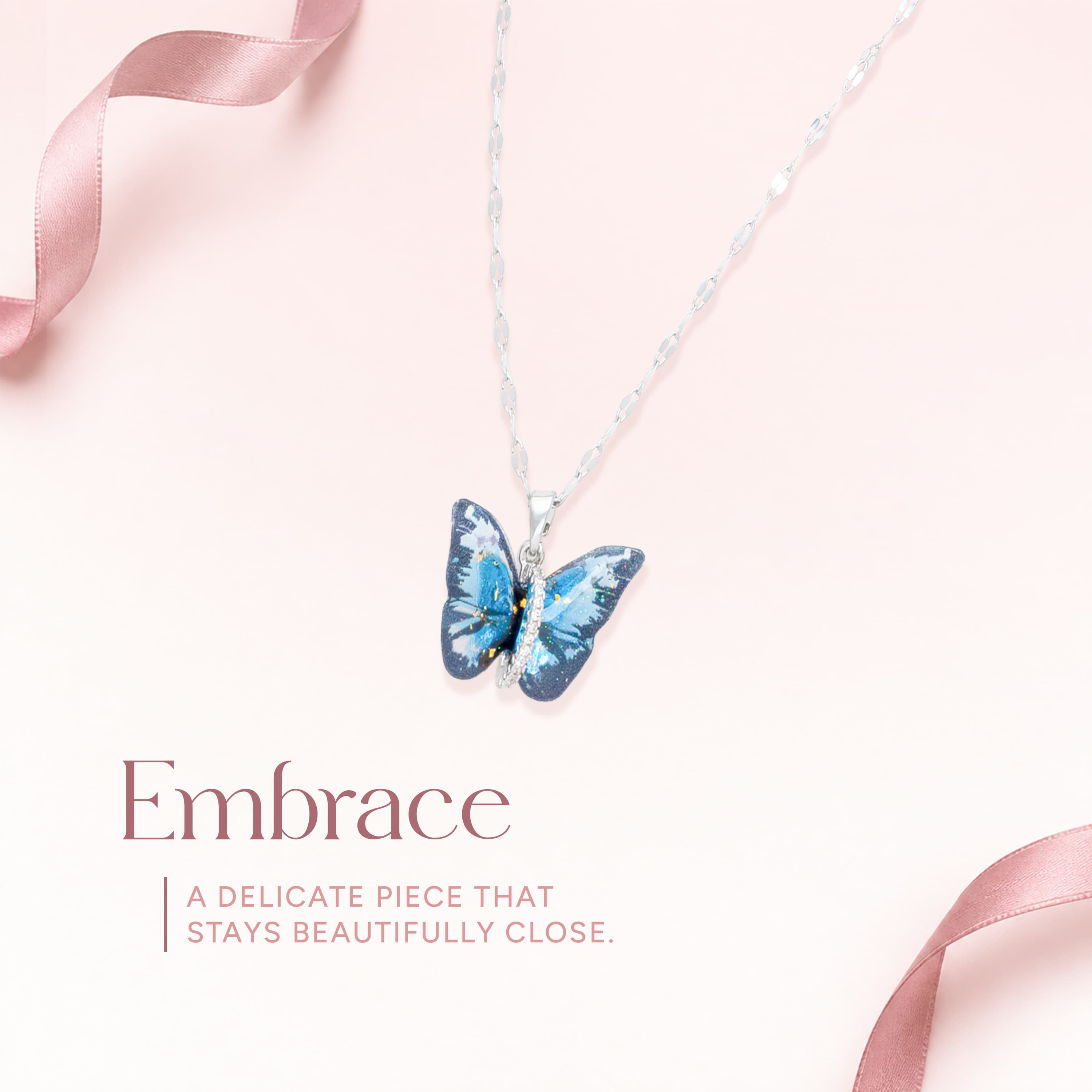 Blue Butterfly Neck